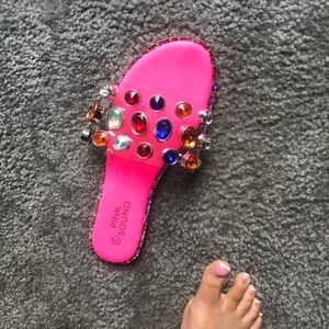 Pink Jeweled Sandals